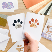 Load image into Gallery viewer, Paw Iris Folding Pattern  Template Mini PDF & SVG | Beginner Printable Download | Cut File | Card Making