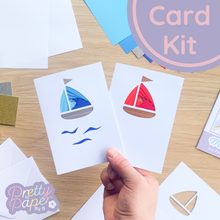 Load image into Gallery viewer, Small boat iris folding card making kit
