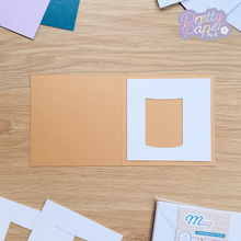 Load image into Gallery viewer, aperture on buff brown card blank