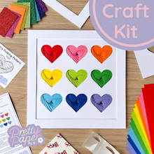 Load image into Gallery viewer, Nine Hearts Craft Kit Iris Folding Bright Colours