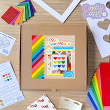 Load image into Gallery viewer, Nine paper hearts iris folding craft kit
