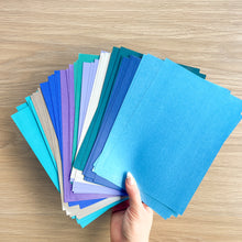 Load image into Gallery viewer, Northern Lights Paper Pack A5, 60 Sheets | Plain, Pearlised & Sparkle Paper Pad | Blue Green Purple Silver Paper