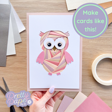 Load image into Gallery viewer, Make cards like this - pink owl