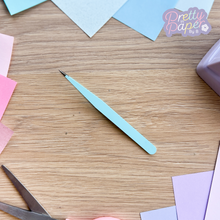 Load image into Gallery viewer, paper craft tweezers pastel blue
