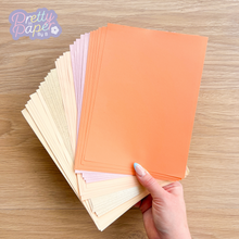 Load image into Gallery viewer, 30 sheets of A5 paper - 6 each of 5 colours