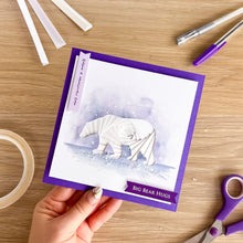 Load image into Gallery viewer, Penguins and Polar Bears Card Making Kit | Intermediate iris folding craft kit | Snowy Polar Animals