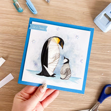 Load image into Gallery viewer, Penguins and Polar Bears Card Making Kit | Intermediate iris folding craft kit | Snowy Polar Animals