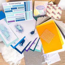 Load image into Gallery viewer, Penguins and Polar Bears Card Making Kit | Intermediate iris folding craft kit | Snowy Polar Animals