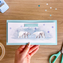 Load image into Gallery viewer, Penguins and Polar Bears Card Making Kit | Intermediate iris folding craft kit | Snowy Polar Animals