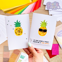Load image into Gallery viewer, Pineapple Iris Folding Pattern Mini PDF & SVG | Beginner Fruit Printable Download | Cut File | Card Making Template