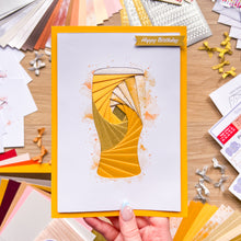 Load image into Gallery viewer, Pint Glass Iris Folding Pattern PDF & SVG | Beginner Printable Download | Cut File | Card Making Template