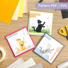 Load image into Gallery viewer, Playful Kitten Iris Folding Pattern