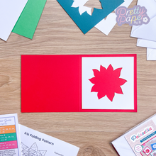 Load image into Gallery viewer, white aperture on red card blank