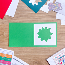 Load image into Gallery viewer, white aperture on green card blank