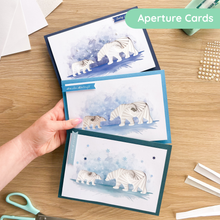 Load image into Gallery viewer, Polar Bear and Cub Aperture Card Pack