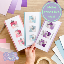 Load image into Gallery viewer, Make cards like this - three iris folding present cards