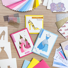 Load image into Gallery viewer, three iris fold princess cards