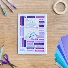 Load image into Gallery viewer, Frosty Christmas Sentiments Pack | Multicolour Card-making Embellishments | 258 x Printed Greetings, 6x A4 Sheets