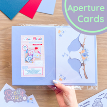 Load image into Gallery viewer, Printed Love Birds Aperture Card Pack
