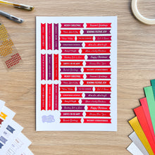 Load image into Gallery viewer, Traditional Christmas Sentiments Pack | Multicolour Card-making Embellishments | 258 x Printed Greetings, 6x A4 Sheets