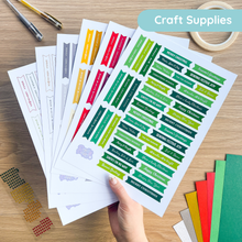 Load image into Gallery viewer, Printed Sentiments Traditional Christmas Card Toppers