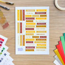 Load image into Gallery viewer, Traditional Christmas Sentiments Pack | Multicolour Card-making Embellishments | 258 x Printed Greetings, 6x A4 Sheets