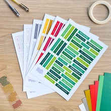 Load image into Gallery viewer, Traditional Christmas Sentiments Pack | Multicolour Card-making Embellishments | 258 x Printed Greetings, 6x A4 Sheets