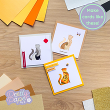 Load image into Gallery viewer, Make cards like these - three iris fold cat cards