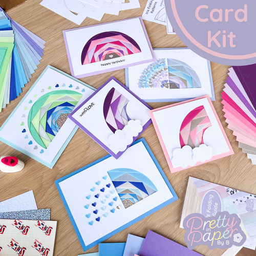 Over the Rainbow iris folding card making kit