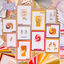 Load image into Gallery viewer, Ten iris fold glasses cards