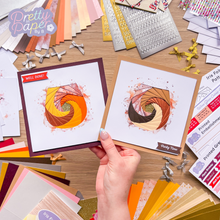 Load image into Gallery viewer, Two iris fold whisky or Baileys glass cards