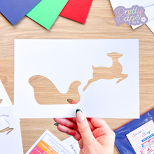 Load image into Gallery viewer, sleigh and reindeer aperture