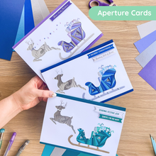 Load image into Gallery viewer, Santa's sleigh card aperture pack Night Sky edition