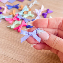 Load image into Gallery viewer, Ribbon Bow Craft Embellishments 6-7mm wide | Silver Gold Green Red Multicoloured | 20 per pack