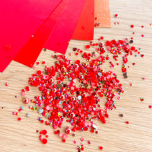 Load image into Gallery viewer, Red Pearl Gem Mix – Scarlet Secrets, 3–8mm, 15g – Craft Embellishments