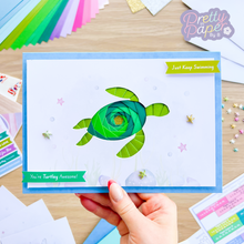 Load image into Gallery viewer, Iris Folding Turtle Card