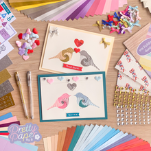 Load image into Gallery viewer, Sharing the Love Craft Project Kit | Iris Folding Card Making and Wall Art | Craft Kit Gift  | Discontinued
