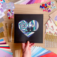 Load image into Gallery viewer, Sharing the Love Craft Project Kit | Iris Folding Card Making and Wall Art | Craft Kit Gift  | Discontinued