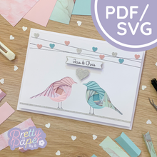 Load image into Gallery viewer, Bird Iris Folding Pattern PDF & SVG x 2 | Robin Iris Folding Template Beginner | Printable Download | Garden Bird Card Making Template | Blue Tit
