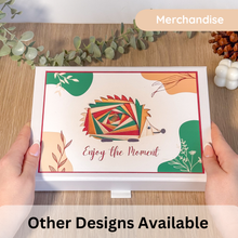 Load image into Gallery viewer, Small gift box with Hedgehog design and 'Enjoy the Moment' text
