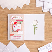 Load image into Gallery viewer, Small Rose Card Apertures A6 (Pack of 6) | PRINTED White Card Blanks & Envelopes x6 | Flower