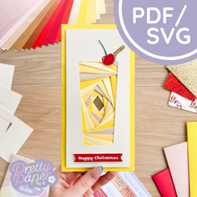 Load image into Gallery viewer, Snowball-glass-iris-folding-pattern