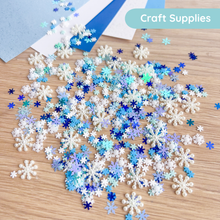Load image into Gallery viewer, Snowflake sparkle craft embellishments