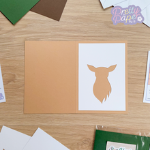 Load image into Gallery viewer, Stag Head Aperture Card (Pack of 3) | 3 x Apertures, Coloured Card Blanks & Envelopes