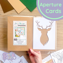 Load image into Gallery viewer, Stag Head Printed Card Aperture Pack