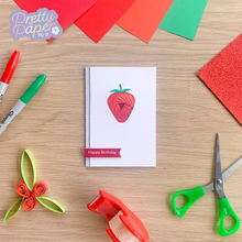 Load image into Gallery viewer, Strawberry Iris Folding Card - happy birthday