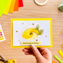 Load image into Gallery viewer, Lemon iris folding card