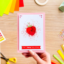Load image into Gallery viewer, Strawberry iris folding card