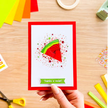 Load image into Gallery viewer, Watermelon iris folding card