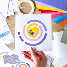 Load image into Gallery viewer, Sweet Heart Card Making Kit | Charity Craft Kit | Iris Folding Kit | Beginner Letterbox Gift | Discontinued